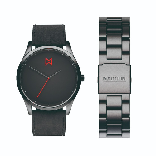 Combo Reloj De Hombre Mad Gun Arbat + Malla Eslabones 24 Mm