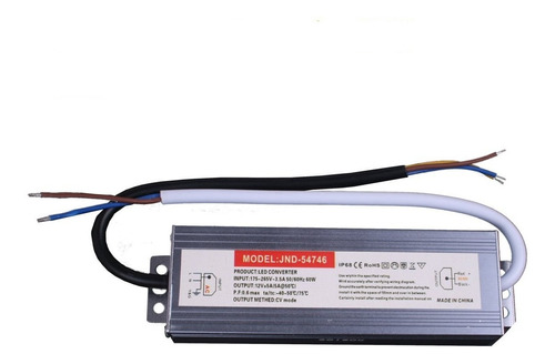 Fuente Switching Metalica 12v 5a 60w Exterior Led Ip67