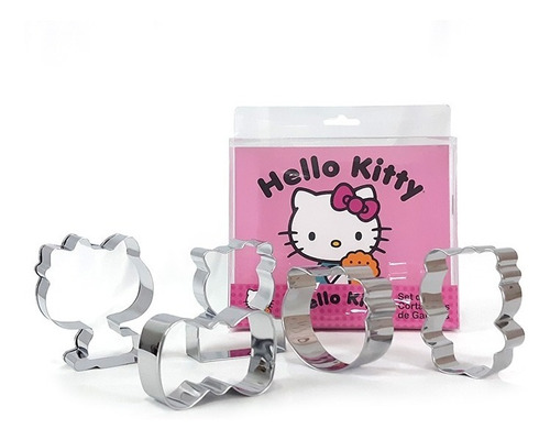 Imagen 1 de 8 de Cortadores De Galletas Hello Kitty Hk014