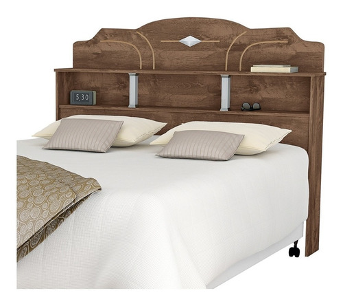  Cabeceira de cama Loja DoceLar Estrela 2 corpos 140cm x 122cm castanho