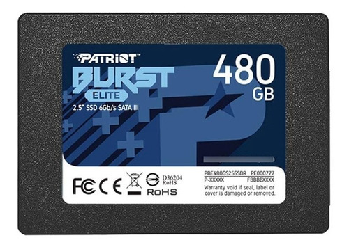 Disco Duro Solido Ssd 480gb Patriot Burst Elite Sata  2.5