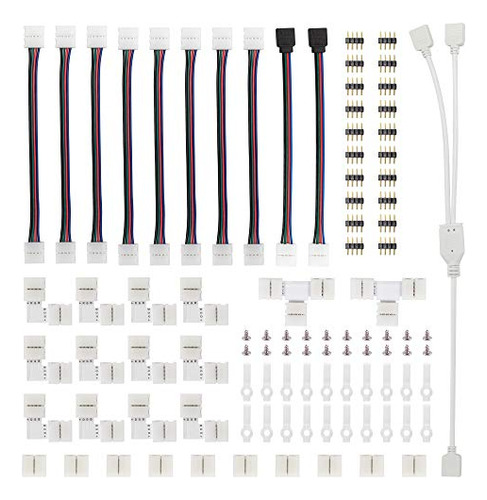 Kit De Conector De Tira De Led Para 5050 10 Mm 4 Pines, Incl