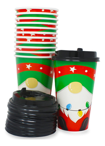 Tazas De Cafe De Navidad Con Tapas, Tazas Calientes Desechab