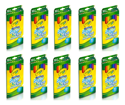 Crayola:  X 100 Marcadores Delgados Lavables 