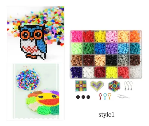 Perlas Hama Beads Fuse Beads Pixel Art, 2400 Unidades, Niños