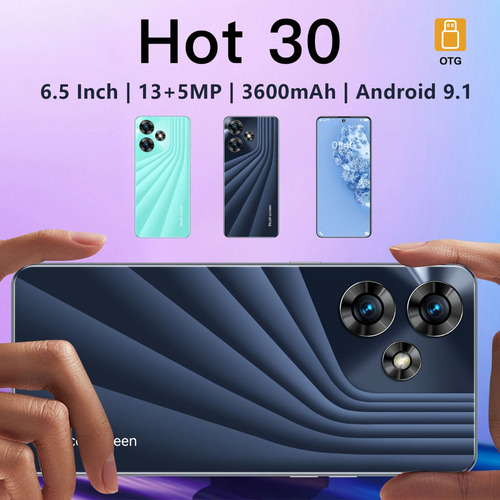P Smartphone Hot30 Con Desbloqueo Lateral Con Huella Digital A