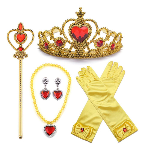 Tpmg Princess Tiara Crown Wand Guantes Accesorios De Joyería