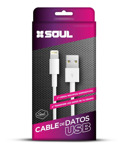 Imagen 7 de 10 de Cable Usb Cargador Largo 2m Para iPhone 5 6 7 8 Plus X Xr Xs