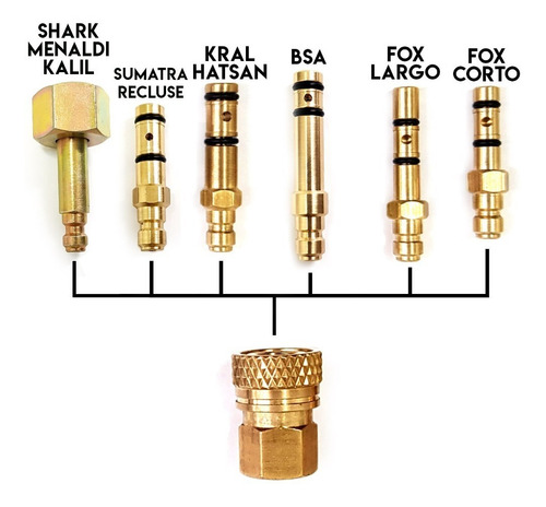 Pico Carga Pcp Acople Foster De Bronce - Modelos