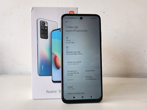 Imagen 9 de 9 de Xiaomi Redmi 10 Dual Sim 128 Gb 6 Gb Ram En Caja Completo