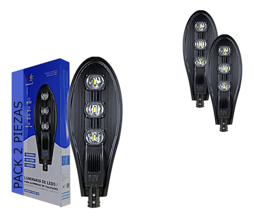 Lampara Led 120w Luminaria Exterior 13200lm Fotocelda 2 Pzas