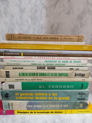 Lote 16 Libros De Vacas, Leche, Ternero, Etc. Usados. Juntos
