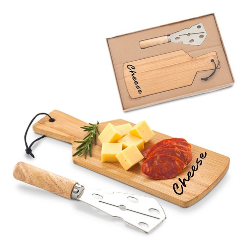 Set De Queso Gregory Tabla En Madera Cuchillo Especial Queso