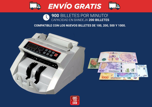 Contadora Billetes Maquina Cuenta Dinero Detector Euro Dolar