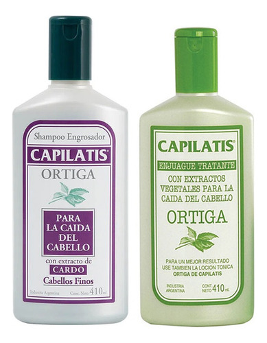 Kit Ortiga Capilatis Shampoo Engrosador + Enjuague Anticaida