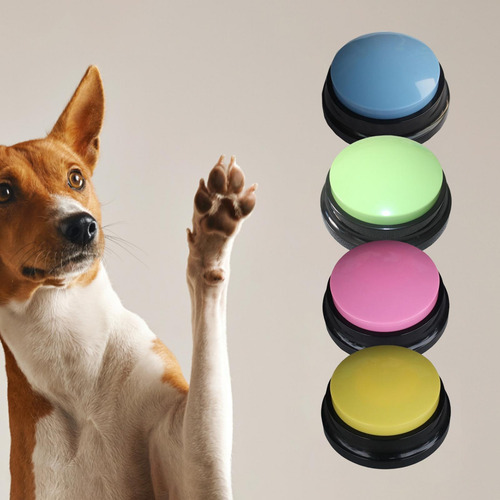 4 Piezas De Grabación De Sonido Botón Perro Juguete