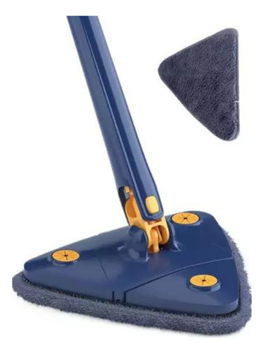 Mop Esfregão De Limpeza 360º Triângulo Ajustável Cor Azul