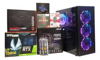 Pc Gamer Rgb Ryzen 5600g 16gb Ram 500 Ssd Rtx 3050 8gb Msi