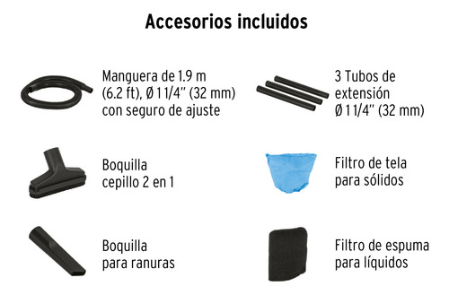 Aspiradora De Solidos Y Liquidos De 4 Gal, Plastica Truper