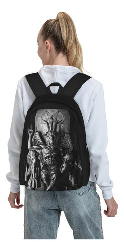 Mochila Baphomet Satanic Goat Para Mujer Con Estampado 3d Tr
