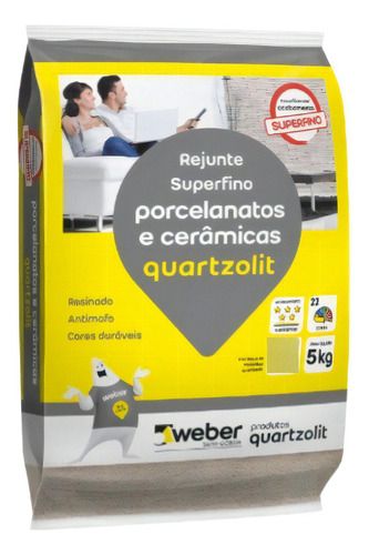 Rejunte Superfino Para Porcelanatos E Cerâmicas 5kg Quartzol