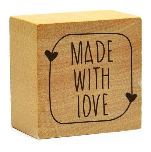 Sello Decorativo Emprendedores: Made With Love - 4.7x4.7 Cm