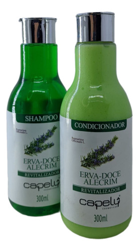 Kit Shampoo 300ml Cond 300ml Erva Doce Alecrim Capely