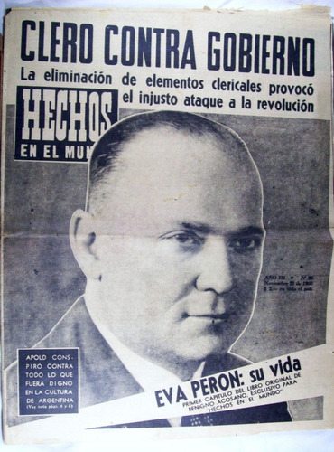 1955 Revista Hechos Del Mundo N° 95