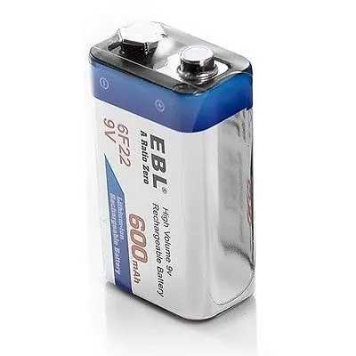 Bateria recargable de 9V Tipo EBL 600MAH