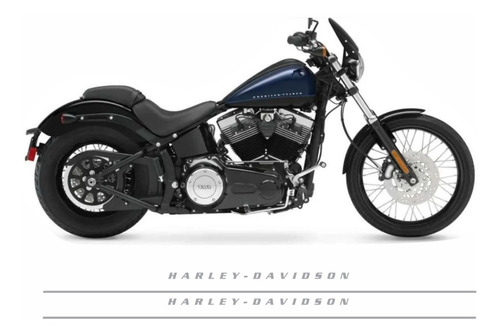 Adesivo Compativel Harley Davidson Blackline Azul Cor Street Iron Fat Boy Breakout Electra Glide