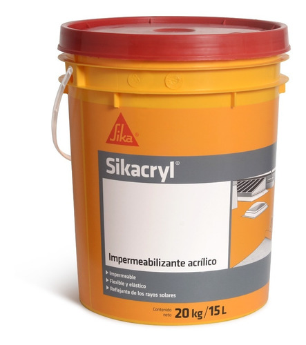 Impermeabilizante Acrilico Pintable P/ext Sikacryl 20kg