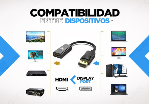 Imagen 2 de 10 de Cable Adaptador Display Port A Hdmi Conversor Displayport