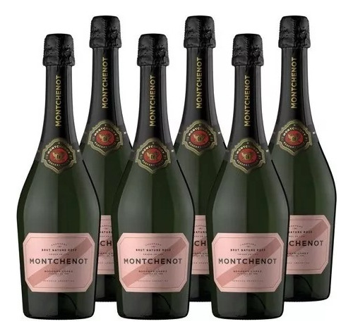 Espumante Champagne Montchenot Brut Nature Rose 750cc X6