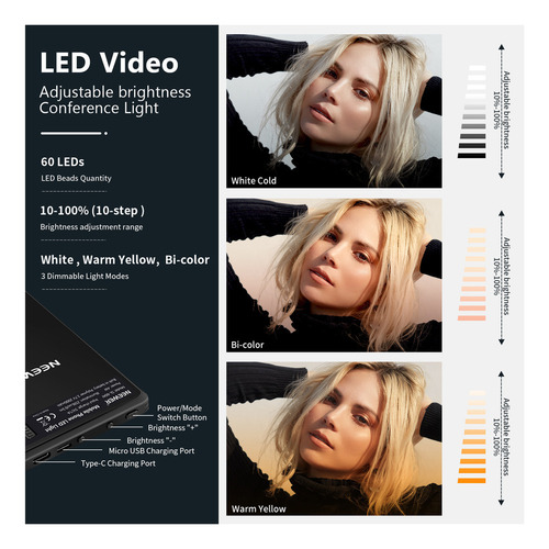 Neewer Luz Led De Video Con Clip Para Teléfono Móvil