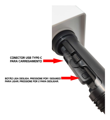 Microfone Tec7 Sem Fio Para Celular Com Entrada Lightning