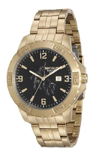 Relógio Seculus Masculino Dourado 20443gpsvda1