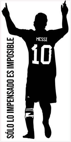 Imagen 2 de 3 de Vinilos Decorativos Jugador Messi Campeones Argentina 10