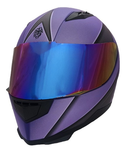 Casco Moto Cerrado Kov Novak Blade Morado Mica Tornasol