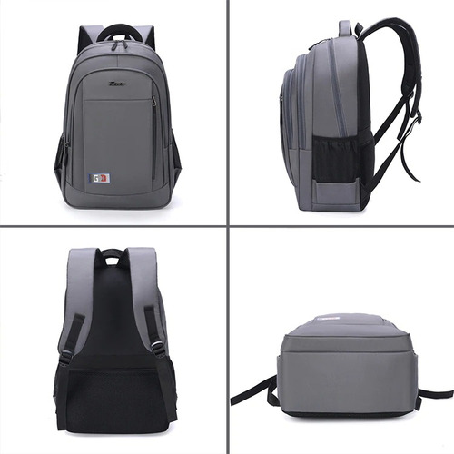 Mochila Urbana Impermeable Reforzada Mujer Hombre Universida Color Gris