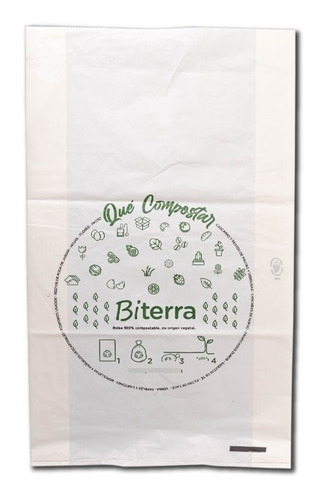Bolsa De Residuo Biodegradable Compostable Biterra X 50 Uds.