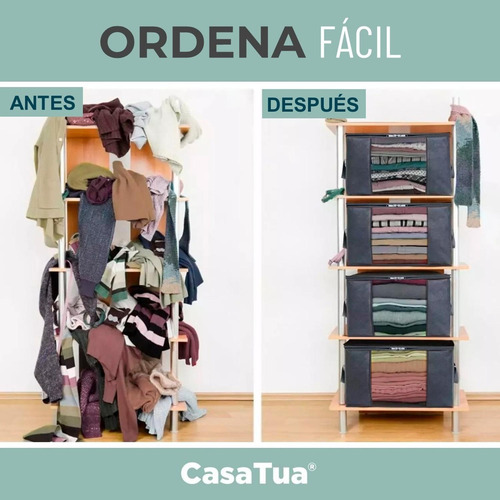 Imagen 5 de 10 de Bolsas Organizador Ropa Casatua Set 3 Unids Almacenamiento