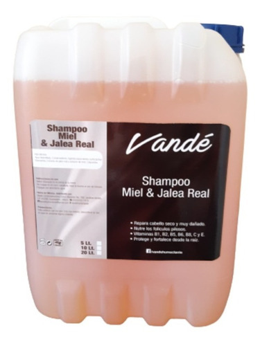 Shampoo Miel Y Jalea Real 20 Lts Nutricion Capilar