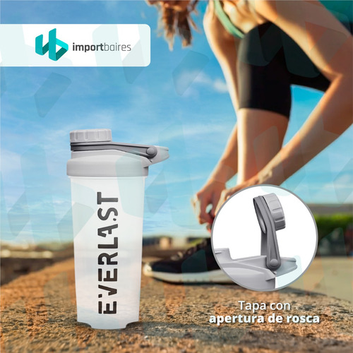 Imagen 3 de 10 de Vaso Batidor Shaker Everlast Mezclador Proteinas Free Bpa