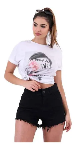 Shorts lady hotsell rock mercado livre