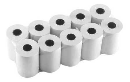 Imagen 1 de 2 de Papel Termico 57x40 Mm (10 Rollos)