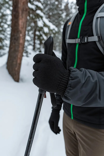 Kit Inverno Touca Gorro Com Cachecol Luva E Meia Térmica
