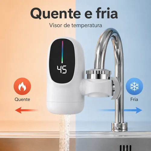 Aquecedor De Água Para Torneira Elétrico Quente Frio Cozinha | Frete grátis