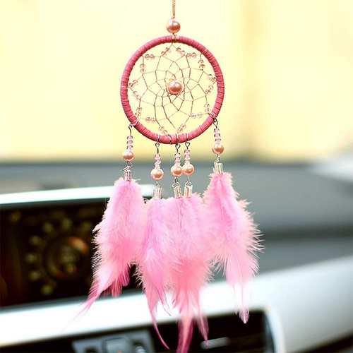 Atrapasueños De Plumas Para Interior Del Automóvil, Colgante