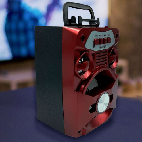 Bocina Bluetooth Recargable Radio Luz Led + Control Remoto