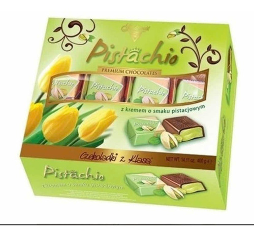 Chocolate Premium Pistache - Bombom Pistachio Polônia 400 G